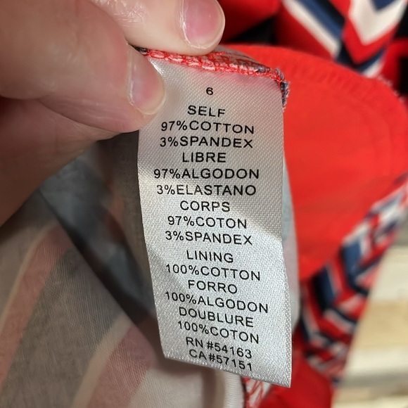 Jessica Simpson size 6 Red, Blue, White, and Black A-line Halter Midi Sundress - Picture 10 of 11